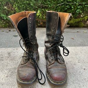 RARE Vintage Doc Marten Lace Up Boots Grunge Patina Size 7